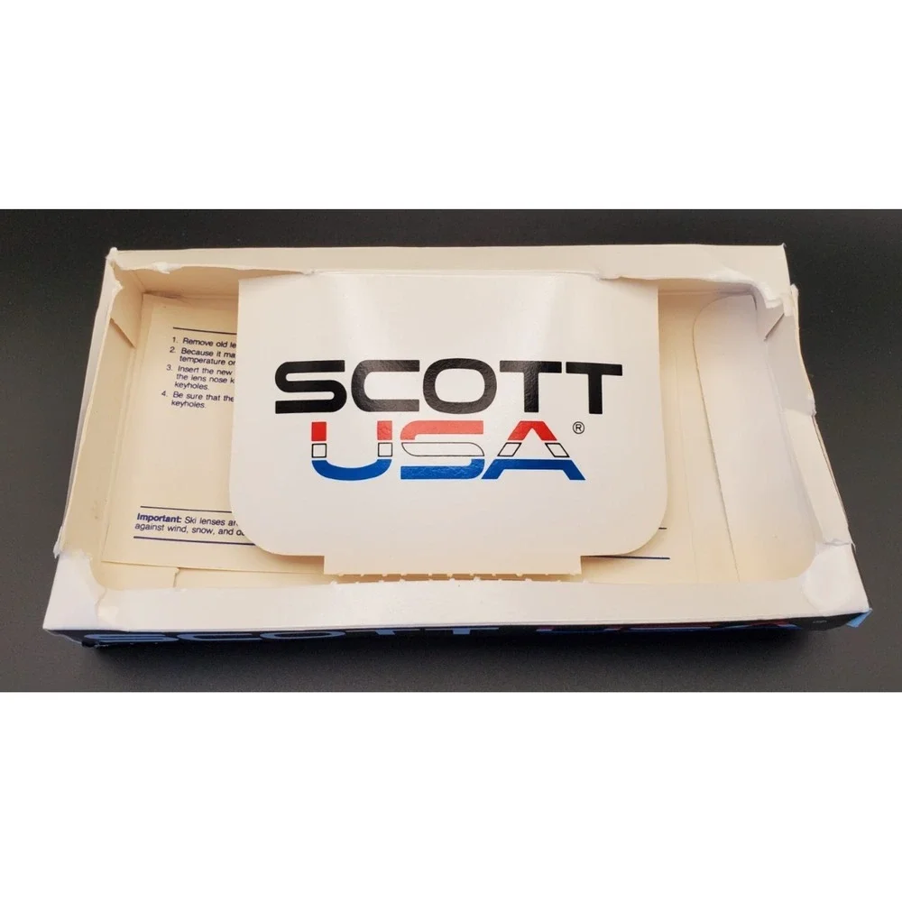 NOS Vintage Scott USA Venturi  Gray Goggles Gray Gold Fringe Original Packaging